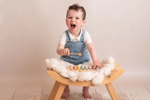 Séance photo enfant colorée près de Le Mans – style sirène